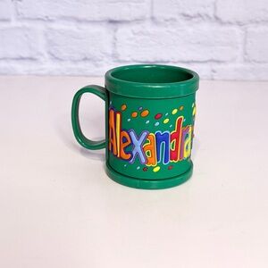 New ALEXANDRA Childs Kids My Name Personalized Mug Cup Plastic 3D John Hinde